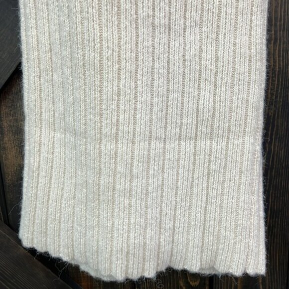 Worth Collective Bow Maxi Sweater Dress S Ivory Cream Ribbed Stretchy Bump Boho - Picture 5 of 13